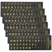6 Sheets Keyboard Sticker Universal English Keyboard Sticker Computer Accessory