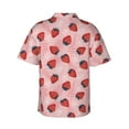 thumbnail image 3 of Daiia Strawberries Hawaiian Shirt for Men Gentle Cotton Regular Short Sleeve Casual-XX-Large, 3 of 9