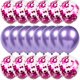 thumbnail image 1 of Juego de Globos de confeti dorado 20 piezas, Globos cromados metálicos, decoración para fiesta de cumpleaños, boda, aniversario, Baby Shower, 1 of 4