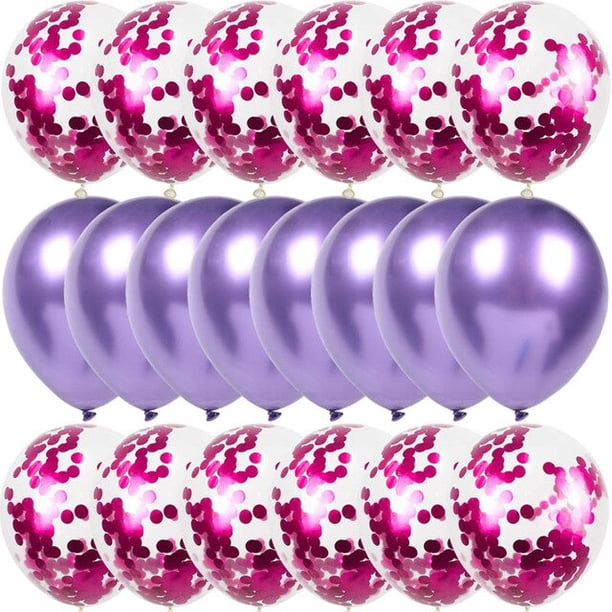 Juego de Globos de confeti dorado 20 piezas, Globos cromados metálicos, decoración para fiesta de cumpleaños, boda, aniversario, Baby Shower