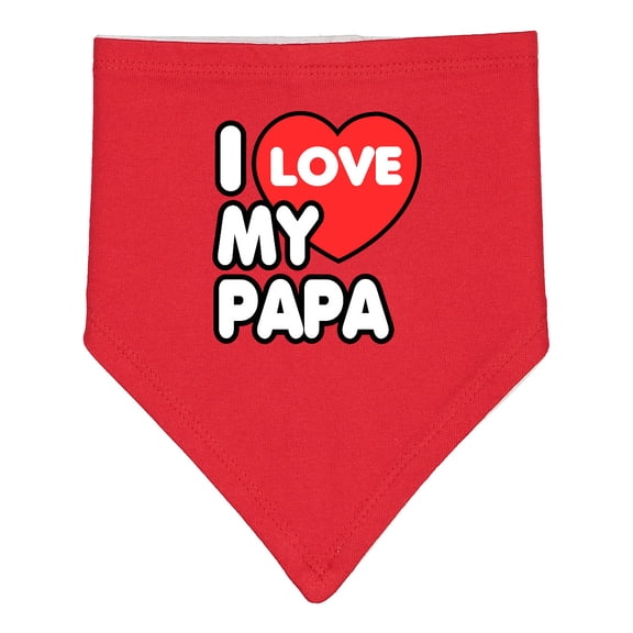 Inktastic I Love My Papa Baby Bandana Bib