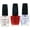 Big Apple Red, variant on OPI Nail Lacquer Ultimate Nail Trio Set, Teal the Cows Come Home Color Polish, Natural Base Coat, Top Coat