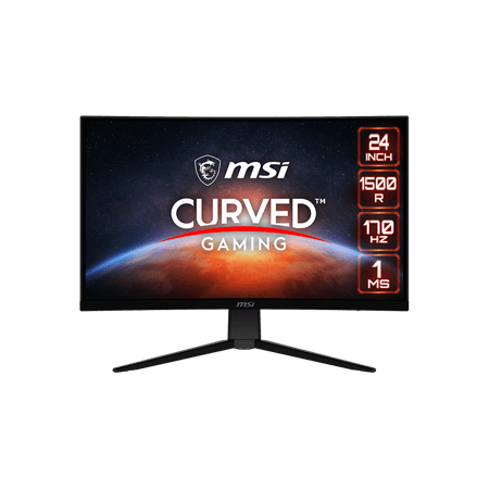 MSI 24" (23.6" Viewable) 170 Hz VA FHD Gaming Monitor FreeSync Premium (AMD Adaptive Sync) 1920 x 1080 91% Adobe RGB / 89% DCI-P3 / 113% sRGB G242C