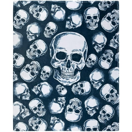 Koltose by Mash - Skull Throw Blanket  Fleece Fabric  XL 50”x 60”  Machine Washable