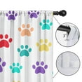 thumbnail image 4 of Blackout Kids Curtains,Colorful Dog Paw Footprint Childrens Insulated Curtains Set Of 2,Bedroom Essentials,Toddler Room Decor 42"x84"(106x213cm), 4 of 4