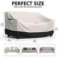 Outdoor Couch Cover Waterproof, 600D Heavy Duty 2Seater Outdoor Sofa