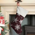 thumbnail image 4 of Christmas Stockings Red and Black Checkered Christmas Snowflake Pattern Personalized 14.8 Inch, 4 of 5