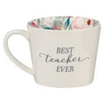 thumbnail image 2 of Best Teacher Ever Floral Coffee Mug, Encouraging Coffee Cup for Mentors/Educators 13 oz, With Love, 2 of 4