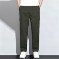 thumbnail image 2 of RYRJJ Men's Classic Slim Fit Stretch Chino Pants Solid Color Lightweight Elastic Waist Skinny Work Long Pant Trousers with Pocket(z3-Green,M), 2 of 6