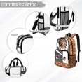thumbnail image 6 of Xoenoiee Dachshund Paw Print Clear Backpack for Kids Teens Heavy Duty Transparent Bookbag for School College Work, 17 Inch See Through PVC Backpack Schoolbag with Adjustable Straps for Girls, 6 of 7