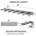 thumbnail image 2 of Wall Mount Tool Storage Rack, Heavy Duty Garage Organizer, Garden Hooks and Hangers, Hold Up to 350lbs Grey AK806, 2 of 16