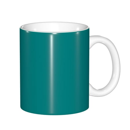 

Zeuib Teal Ceramic Coffee Mug with Large Handle，Modern Reactive Glaze Dishwasher & Microwave Safe – Perfect for Home Office Café Gift-Ready