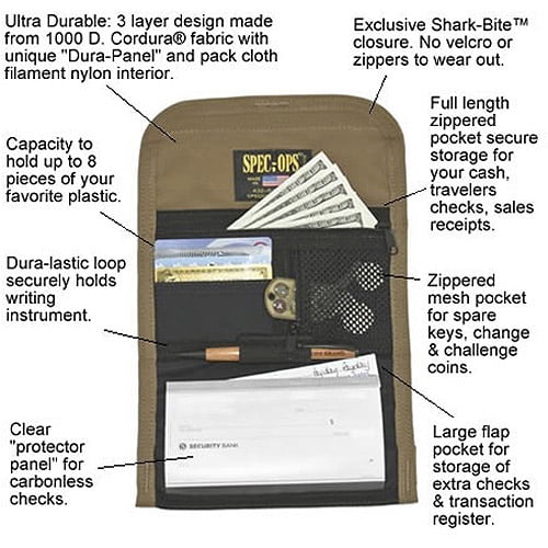 Spec-Ops Brand T.H.E. Checkbook Wallet - Walmart.com