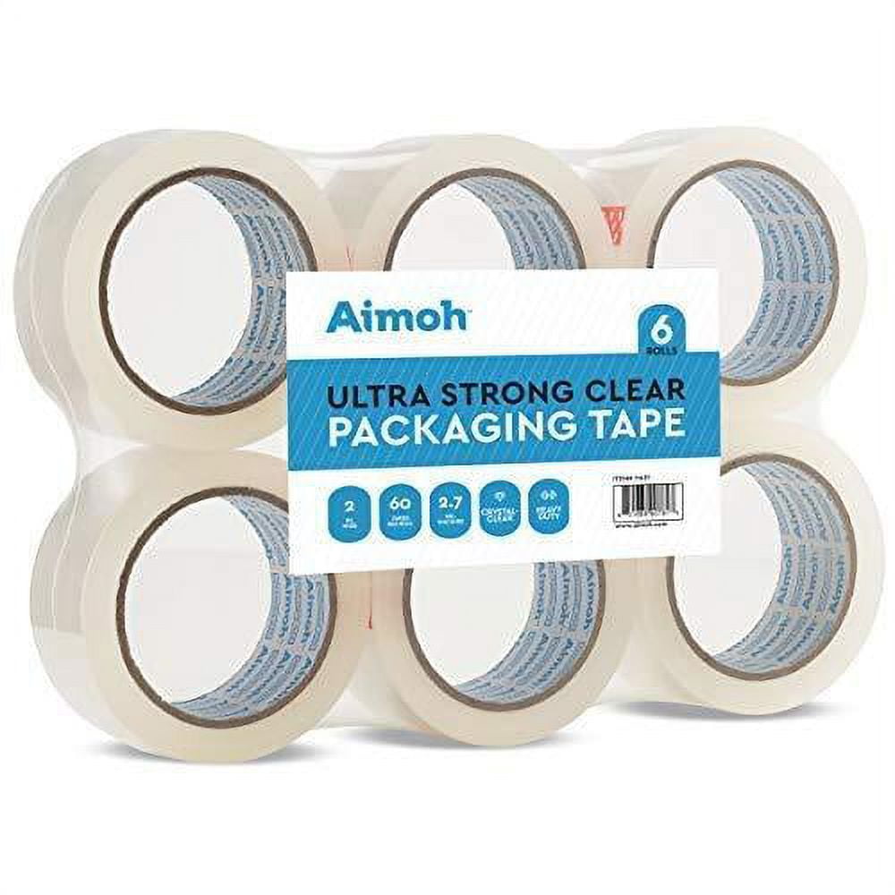 Clear Packing Tape-3 Packs Heavy Duty Packing Tape for Moving  Boxes-Noiseless Moving Tape with Dispenser Strong Adhesive Packaging Tape  Releases Smoothly Quietly-1.96 Inch X 27 Yards Transparent