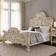 thumbnail image 7 of Ally California King Bed, Decorative Carved Inlay, Bone White Wood, 7 of 7