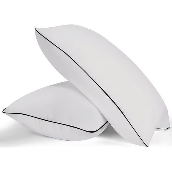 TESSO HOME Almohadas Comfort | Firmeza Media | Hipoalergénicas y Antiácaros | Suaves y Lavables | Tecnología Down Alternative (2, Negro, King Size)