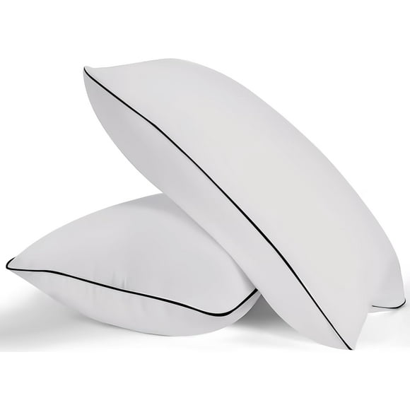 TESSO HOME Almohadas Relleno Semi Firme Telas Suaves y Transpirables Lavable Tamaños Estándar y King Size 100% Microfibra (2 Almohadas Estándar & 2 Almohadas King Size Negro)