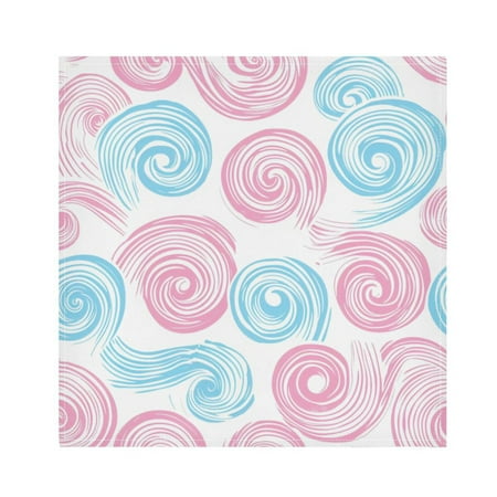 

JSTEL Swirl Pink & Blue Cloth Napkins Set of 1 20x20 Inch Washable and Reusable Napkin for Decoupage Dinner Party Everyday Use