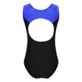 thumbnail image 6 of YiZYiF Kids Girls Dance Outfit Sleeveless Leotard with Shorts for Gymnastics Acrobatics Dance Training Royal Blue&Black 12, 6 of 7