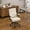 Beige, variant on Zimtown Modern Swivel Office Chair with Wheels, Adjustable Ergonomic High Back Desk Chair with Flip-up Armrest, Cat Scratch Resistant Fabric, Black