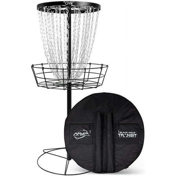 MVP Black Hole Lite 24-Chain Disc Golf Basket w/ Transit Bag