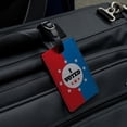 thumbnail image 4 of I Voted Red White Blue Patriotic Rectangle Leather Luggage Card Suitcase Carry-On ID Tag, 4 of 7