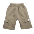 thumbnail image 2 of Boys Shorts Boys Summer Shorts Boys Kids Cargo Shorts Youth Boy's Casual Solid Color Stretch Shorts Outdoor Cargo Bottoms, 2 of 9