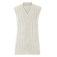 thumbnail image 4 of Utoimkio Knit Sweater Vest for Women V Neck Oversized Sweaters Sleeveless Knitwear Tank Tops, 4 of 7