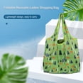 thumbnail image 4 of Jumpingount Bolsa de almacenamiento de gran capacidad con asa, bolsas de moda para compras, bolsa de regalo plegable resistente, ropa para viajar, deportes Bolsas de mensajero y de hombro Bosque verde Jumpingount AP012988-04, 4 of 6