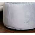 thumbnail image 3 of Belgique Grey Velvet Pouf Ottoman – Floor Cushion, Soft Polystyrene Bean Bag Footstool, Durable & Lightweight Accent for Living Room or Office, 3 of 6