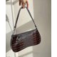 thumbnail image 5 of 2023 - Bolso de hombro de los años 90 para mujer, bolso de mano clásico de piel vegana, marrón, 5 of 5