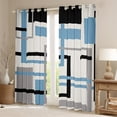 thumbnail image 2 of Homewish Geometric Stripes Black Out Curtains for Teens Boys Girls,Vintage Aesthetic Curtains Pack of 2 (42x63 Each),Abstract Rectangle Lines Bedroom Curtains,Microfiber Bedroom Decor, 2 of 6