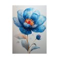 thumbnail image 5 of Mudket Framed,Canvas Wall Art,Ready to Hang,Blue Peony Floral Canvas Print,Botanical Wall Decor,Flower Wall Pictures,for Bedroom Bathroom Living Room Office Decor - 12"L x 8"W, 5 of 10