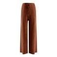 thumbnail image 5 of Women's Pants Fashion Casual Pants For Women Rib Knit Wide Leg Elastic Waist Casual Flowy Sweater, 5 of 6