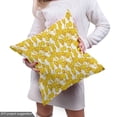 thumbnail image 5 of Ambesonne Floral Fabric by the Yard Upholstery, Hand Drawn Flowers Blooming, 1 Yard, Mustard Earth Yellow, 5 of 5