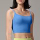 thumbnail image 3 of Mujeres de color sólido cuatro filas ajustable inalámbrico sujetador doble hombro a prueba de golpes yoga deportivo sujetador para el entrenamiento diario, 3 of 6