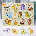 thumbnail image 6 of RUIG Wooden Peg Puzzles for Toddlers 1-5, Alphabet Number Shape Blocks Preschool Educational Pegged Board for Kids 1 2 3 4 5 Years Old Christmas Birthday Gifts, 6 of 9