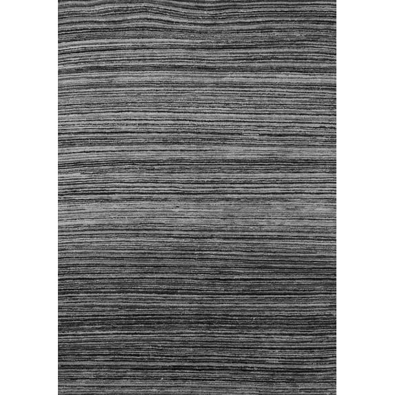 Ahgly Company Indoor Rectangle Abstract Gray Modern Area Rugs, 7' x 10'