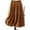 Coffee, variant on Aueoeo Women's Skirts Work Loose Fits Elasti Midi Skirt High Waist Skirt Vintage Cotton A-Line Pleated Skirts Black L