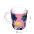 thumbnail image 2 of Yiaed Beach with Palm Trees Print Ceramics Coffee,Large Handle Design,Extra Large Tea and Coffee Cup for Office and Home Mugs, 2 of 6