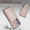 thumbnail image 6 of Allytechgroup Wallet Case for Samsung Galaxy A14 5G, RFID Blocking Crossbody Shoulder Strap Hand Wrist Cards Holder Ring Stand Bumper Drop Protection Phone Case for Girls Women, Rosegold, 6 of 9