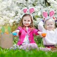 thumbnail image 5 of Bolsa para cesta de Pascua - Diseño de orejas de conejo - Bolsas de regalo para fiestas infantiles, cestas de la compra, color marrón, 5 of 5