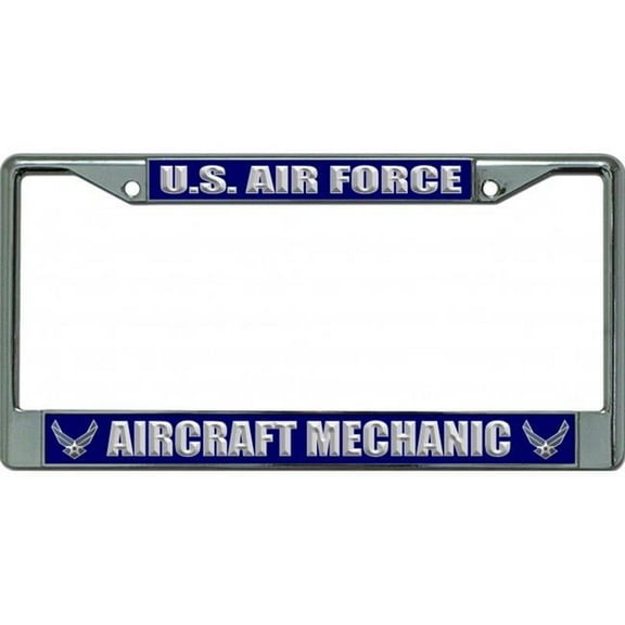 U.S. Air Force Aircraft Mechanic Chrome License Plate Frame