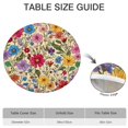 thumbnail image 6 of Pioneer Flower Floral Print Pattern Round Fitted Tablecloth with Elastic Edge,Dining Table Cover Waterproof,Outdoor Round Tablecloth for Camping,Dining,Indoor and Outdoor, 6 of 7
