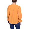 thumbnail image 3 of NY Collection Petite Long Sleeve Y Neck Blouse, 3 of 4