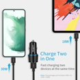 thumbnail image 3 of Cargador de coche Meagoes de 48 W y 2 puertos USB C PD&QC3.0 para iPhone Samsu, 3 of 7
