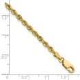 thumbnail image 2 of 14k Yellow Gold Solid 3mm D Cut Rope Lobster Clasp Chain Anklet 9 Inch-Lobster Claw-Anklet for Women and Men, 2 of 2