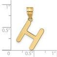 thumbnail image 5 of Auriga Fine Jewelry 14K Yellow Gold Bubble Letter H Initial Pendant for Women, 5 of 6