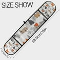 thumbnail image 3 of Yayeee Double Oven Mitt Kitchen Heat Resistant Baking 35" x7" Quilted Glove, Beige Snow Houses, 3 of 6
