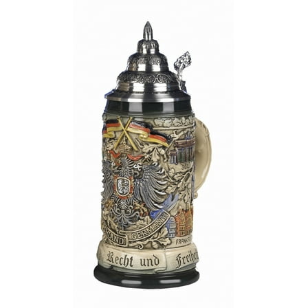 German Beer Stein Deutschland Motto Stein 0.5 liter tankard, beer mug KI 1002-RU 0,5L Deutschland